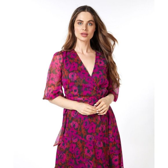 ESQUALO Floral Wilding Maxi Wrap Dress - Picture 7 of 7